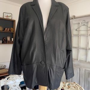 Vintage 80s 90s Black Leather Jacket • FRENZI New Zealand • Buttery Soft